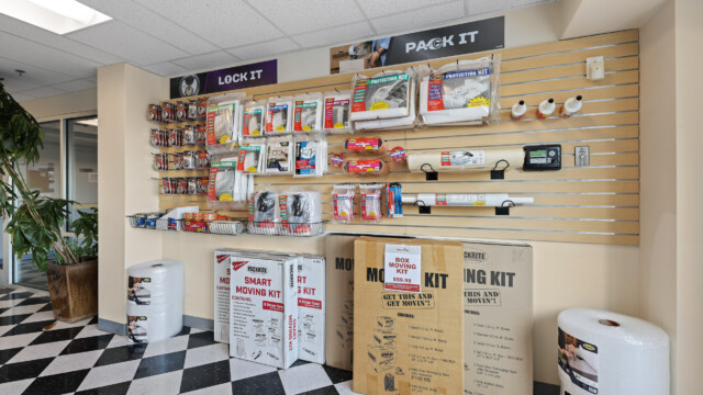 storage supplies sold in office at Store-It in Halethorpe, MD
